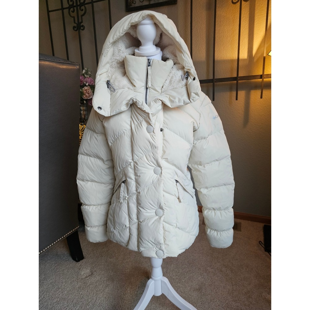 Columbia Ember Springs Down Parka Women S Ivory / White 550 Fill Sherpa Hood